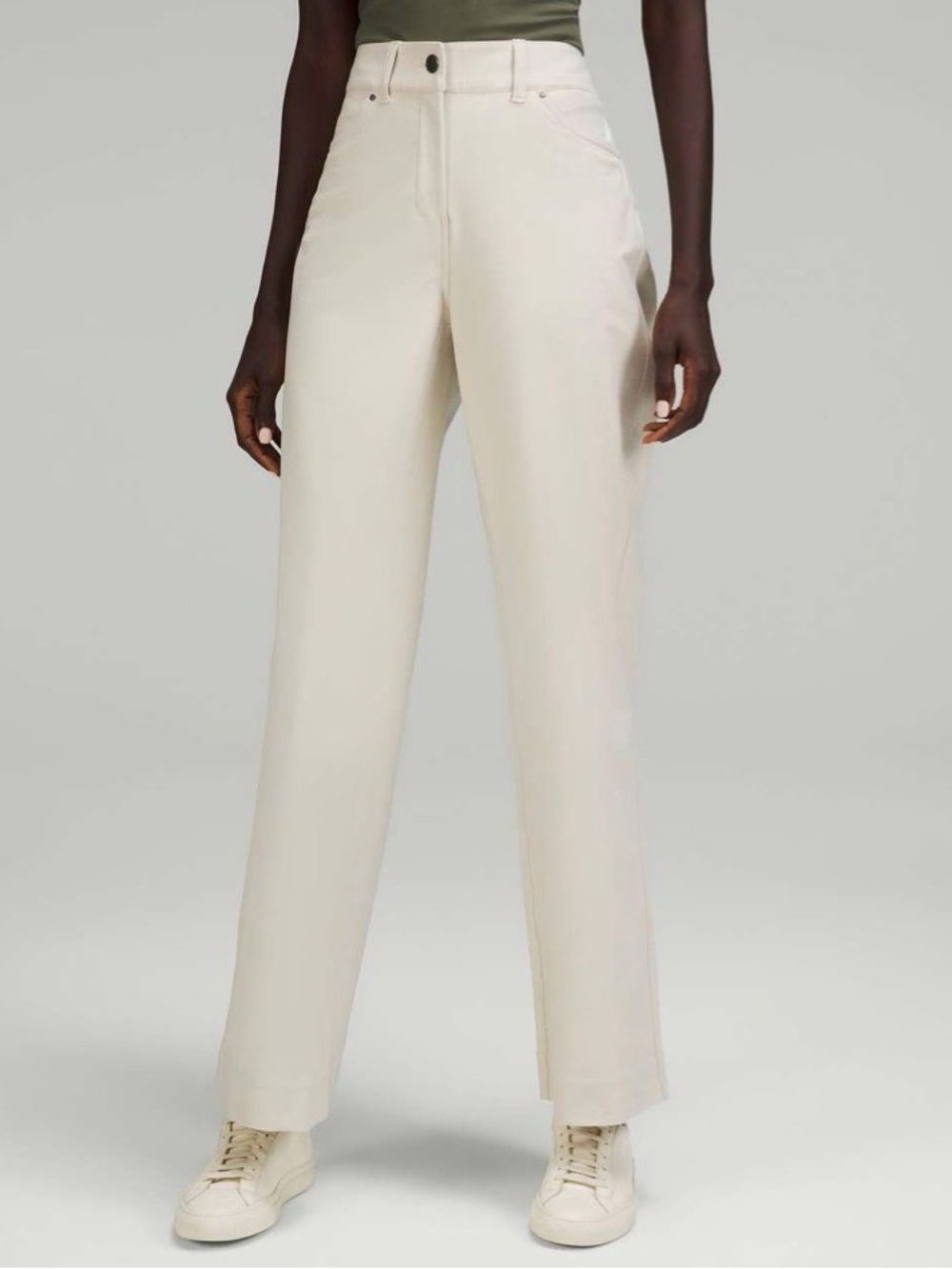 Lululemon City Sleek Five Pocket Wide Leg High-Rise Pant 25” Ivory NWOT